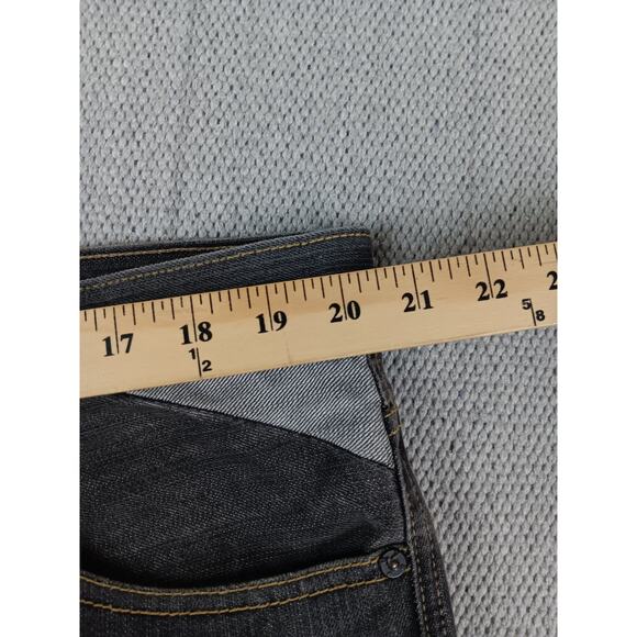 Sean John Clayton Jeans Mens 41X32 Charcoal Fade Slim Straight Fit Flaps Street - Picture 9 of 13